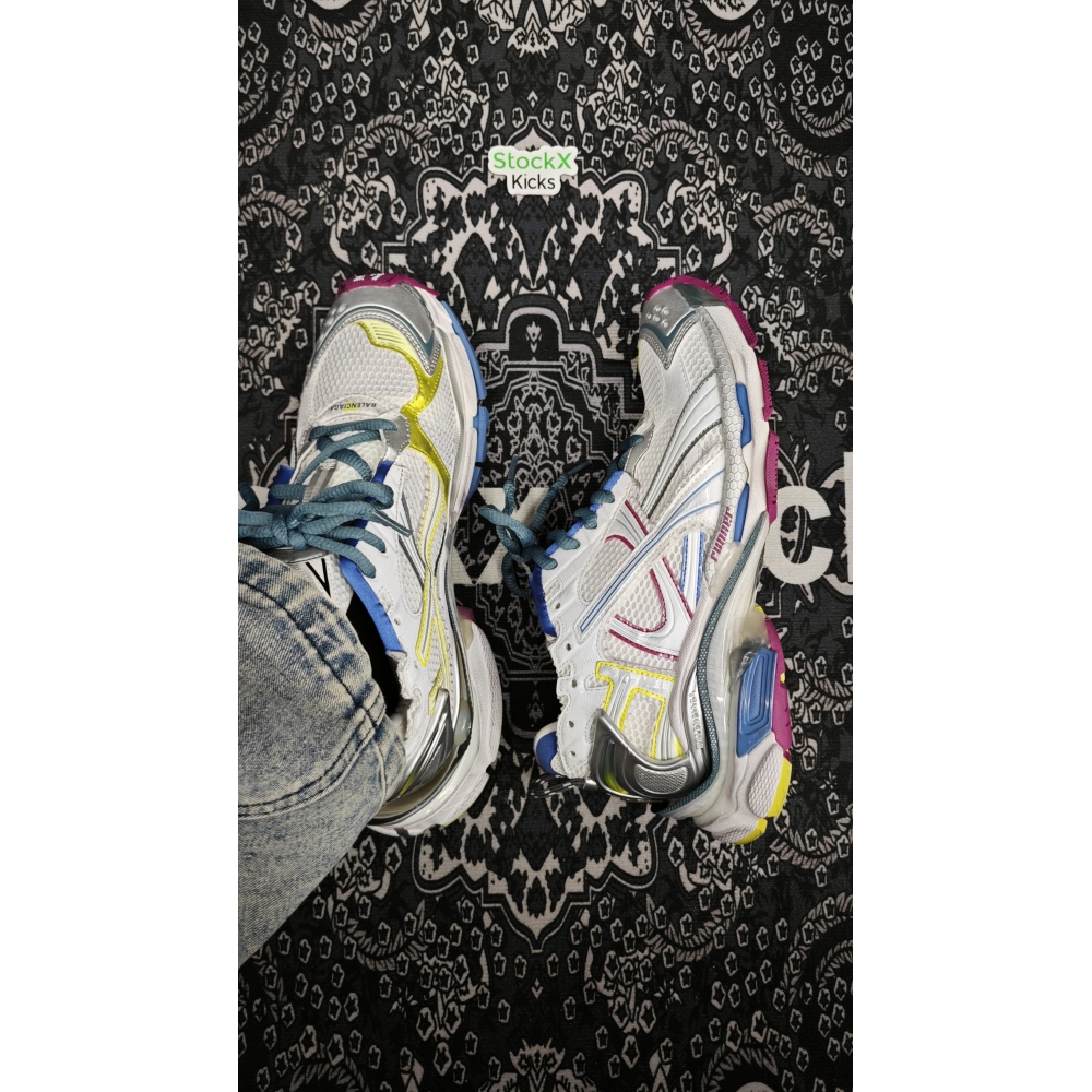 Balenciaga Runner Sneaker White Purple Blue 772767 W3RMU 9547