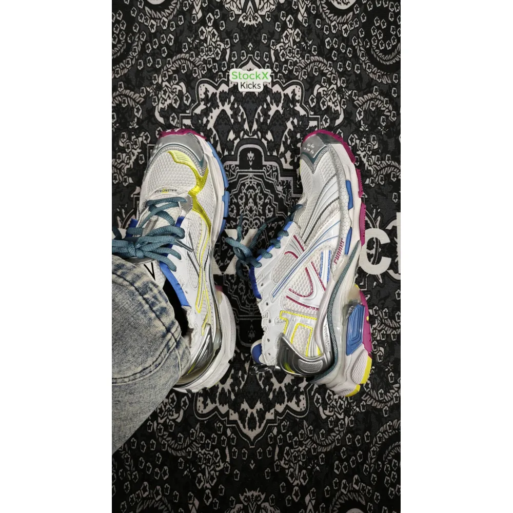 Balenciaga Runner Sneaker White Purple Blue 772767 W3RMU 9547