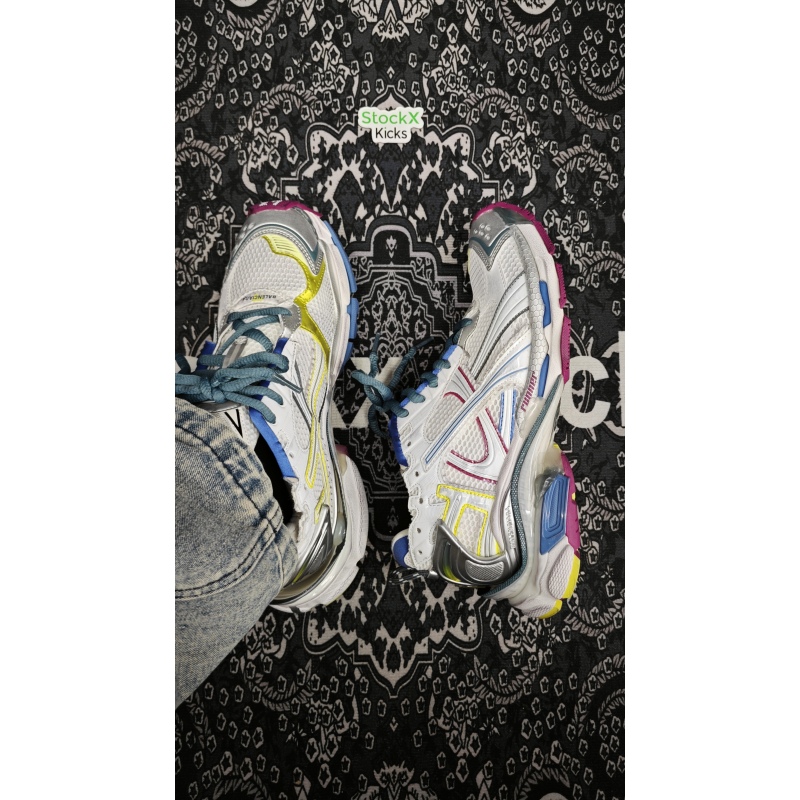 Balenciaga Runner Sneaker White Purple Blue 772767 W3RMU 9547