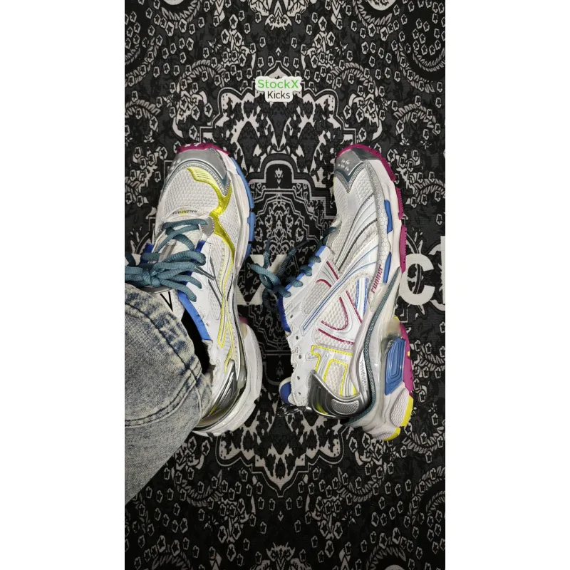 Balenciaga Runner Sneaker White Purple Blue 772767 W3RMU 9547