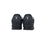 Louis Vuitton Trainer Sneaker New All Black Denim 1AHSZE