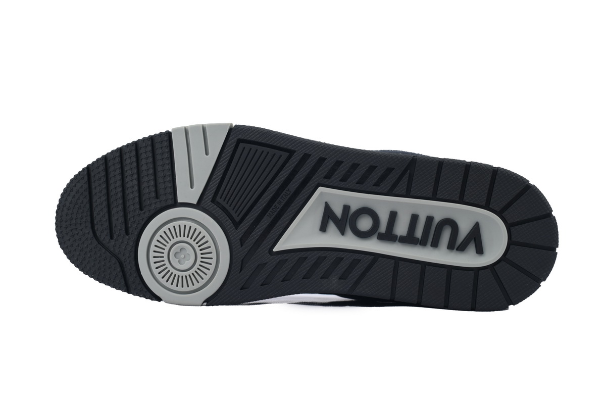 Louis Vuitton Trainer Sneaker New All Black Denim 1AHSZE