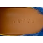 Marni Long-hair Calfskin Fussbett Tie Dye White Blue