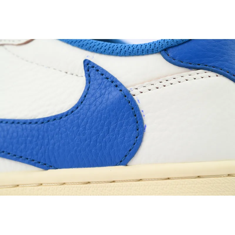 PK God Batch Air Jordan 1 Retro Low OG SP Fragment x Travis Scott Sail Military Blue DM7866-104