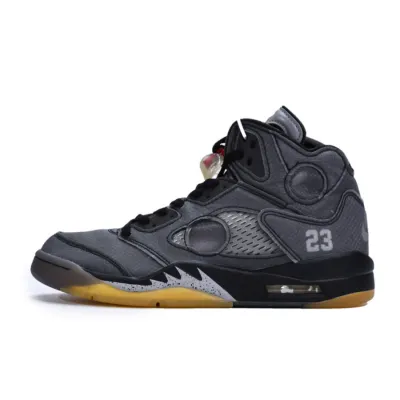 PK God Batch Air Jordan 5 Retro Off-White Black CT8480-001 01