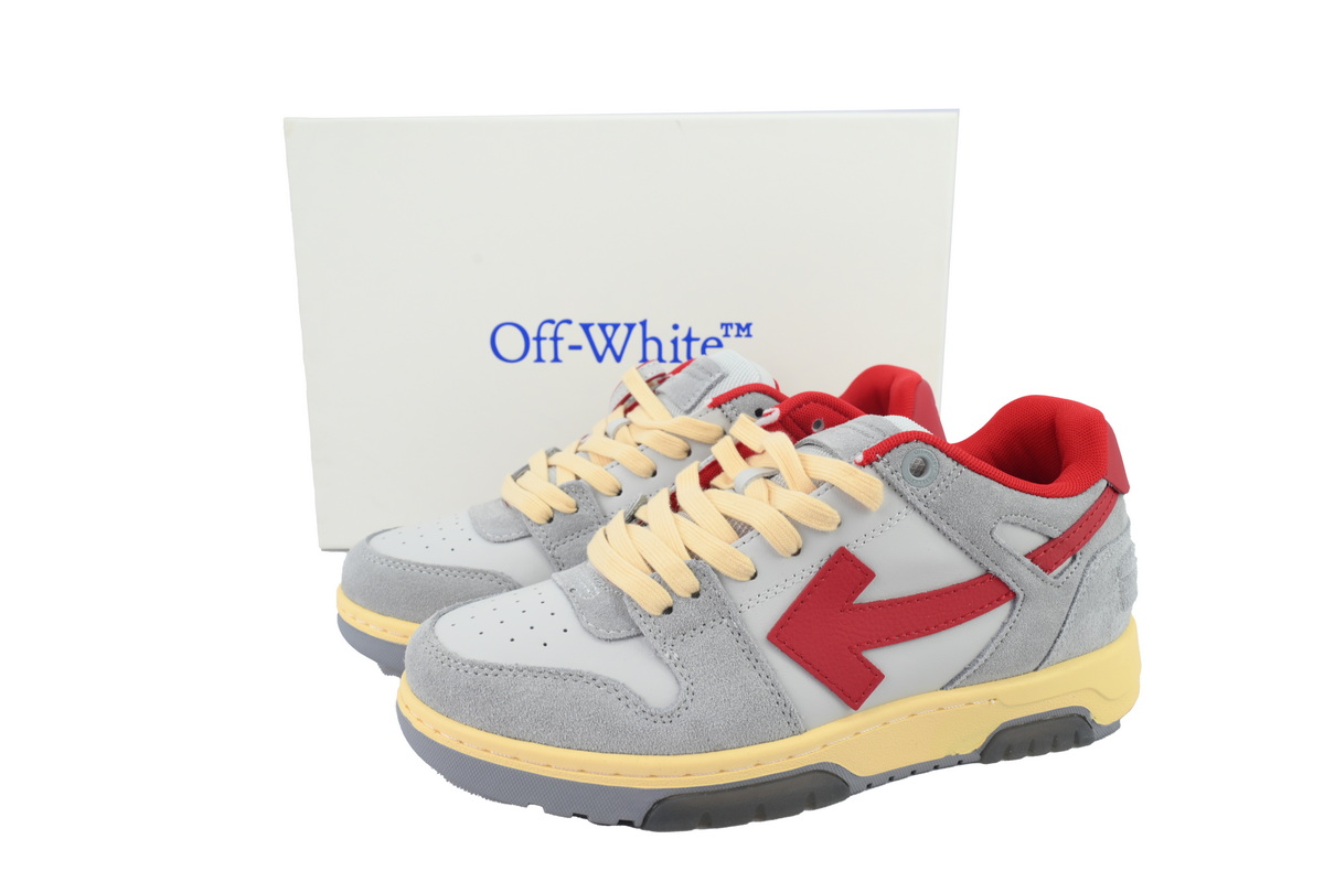 PK God Batch OFF-WHITE Out Of Office OOO Low Light Grey Red OMIA189S 24LEA011 0525
