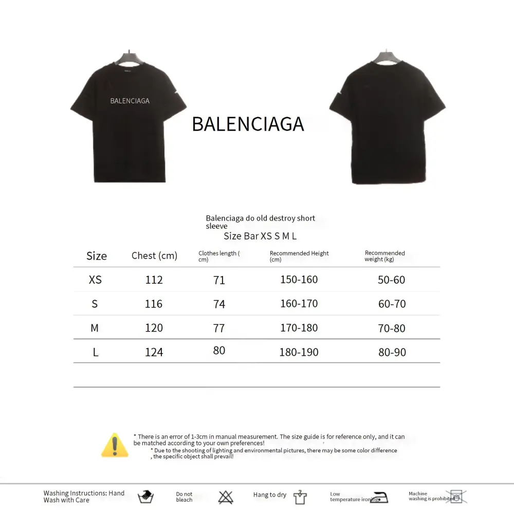 Balenciaga Distressed T-shirt Black
