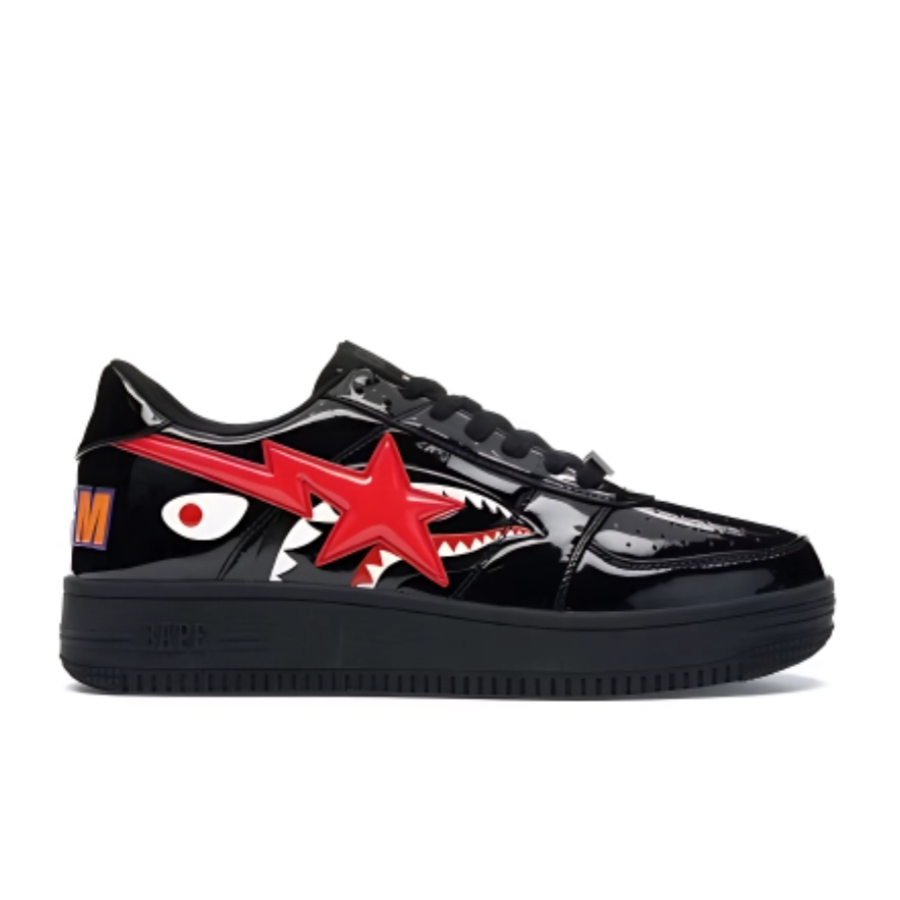 A Bathing Ape Bape Sta Low Shark Black 1H30-191-012-BLK