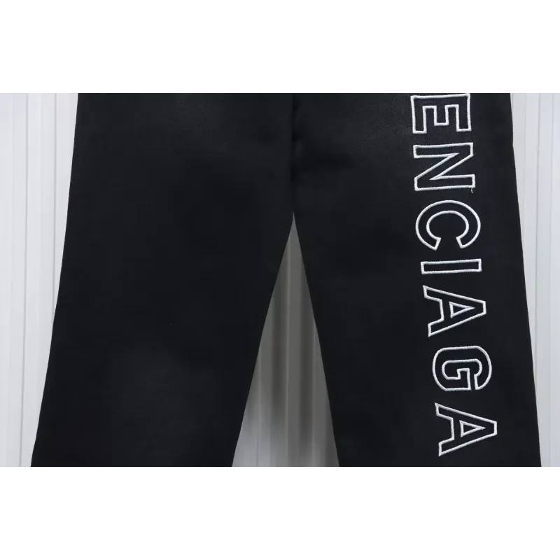 Balenciaga Side Logo Letter Embroidery Single-Breasted Jeans