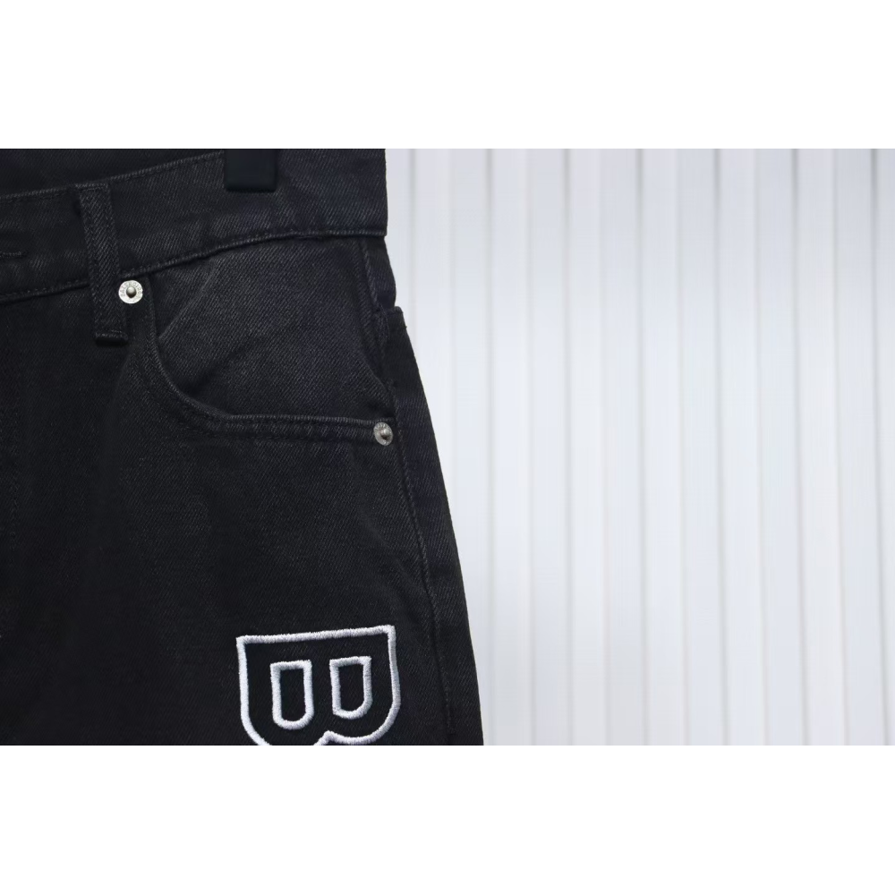 Balenciaga Side Logo Letter Embroidery Single-Breasted Jeans