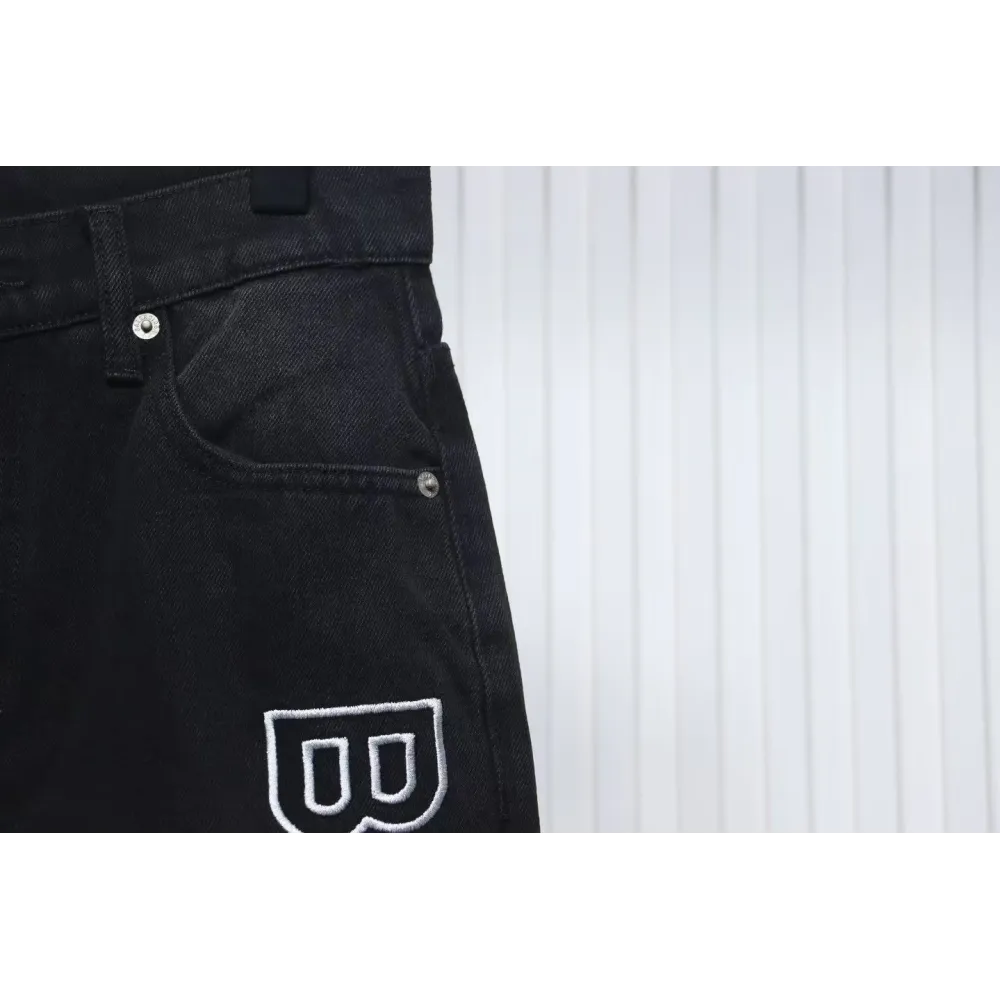 Balenciaga Side Logo Letter Embroidery Single-Breasted Jeans
