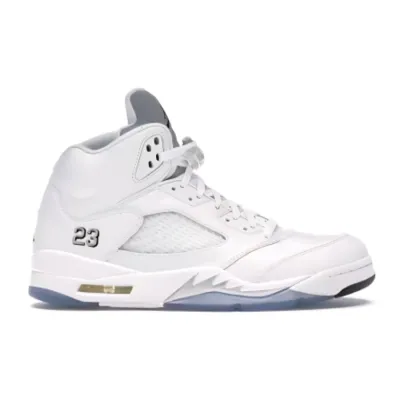 PK God Batch Air Jordan 5 Retro Metallic White 136027-130 02