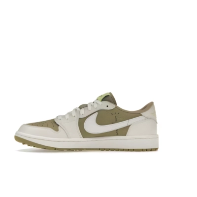 LJR Batch Air Jordan 1 Retro Low Golf Travis Scott Neutral Olive FZ3124-200 01