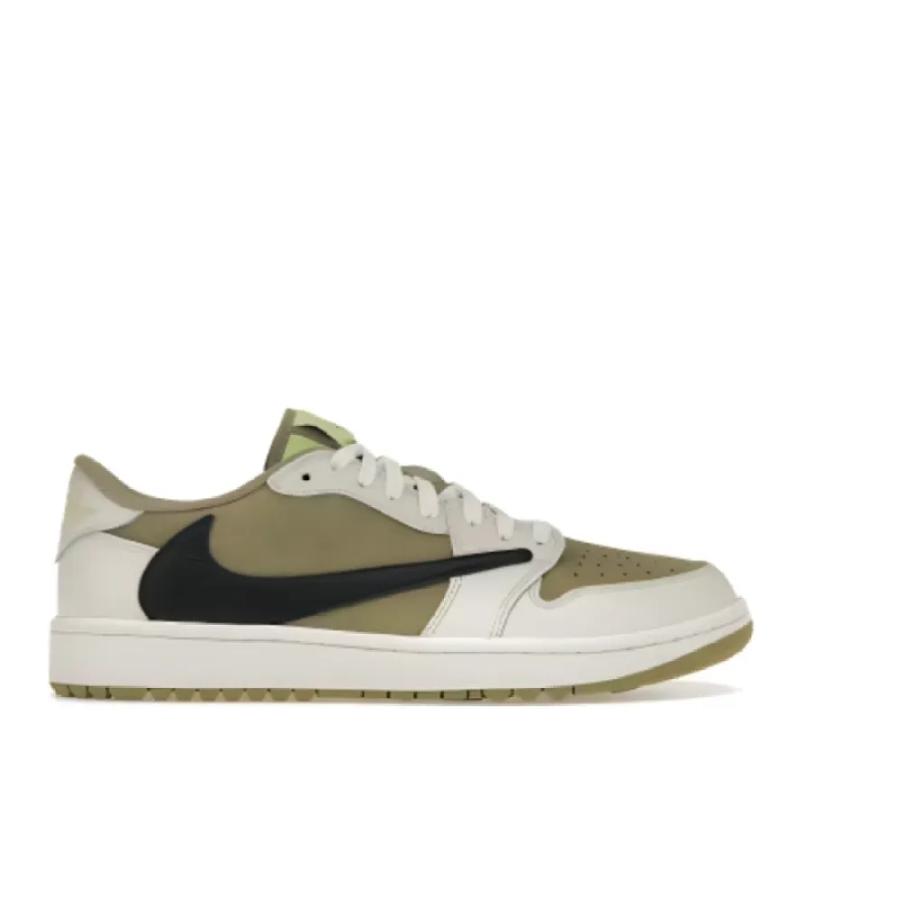 LJR Batch Air Jordan 1 Retro Low Golf Travis Scott Neutral Olive FZ3124-200