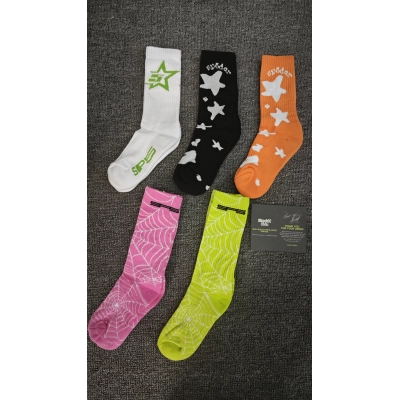 [Add One] Sp5der Socks White/ Black/ Orange/ Pink/ Green EG0719 02