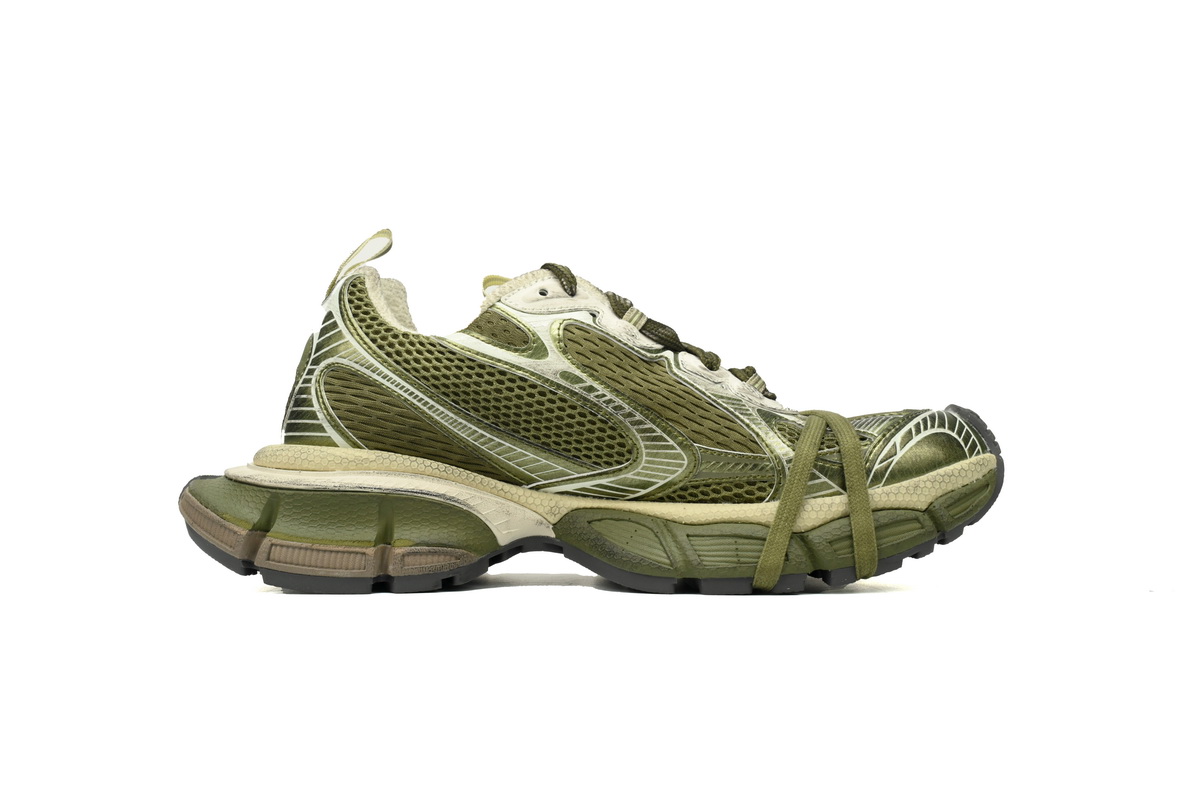 Balenciaga 3XL Sneaker Black Military Green 734734 W3XL6 7019