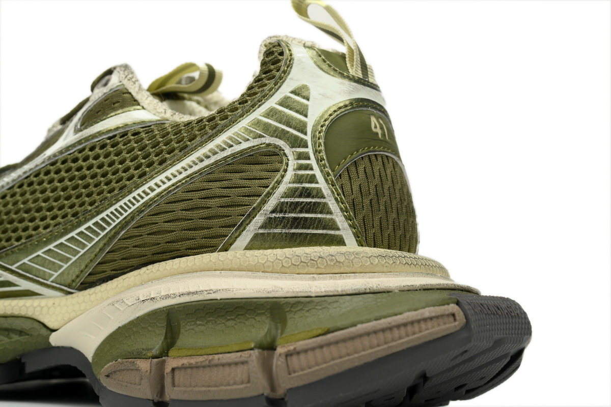 Balenciaga 3XL Sneaker Black Military Green 734734 W3XL6 7019