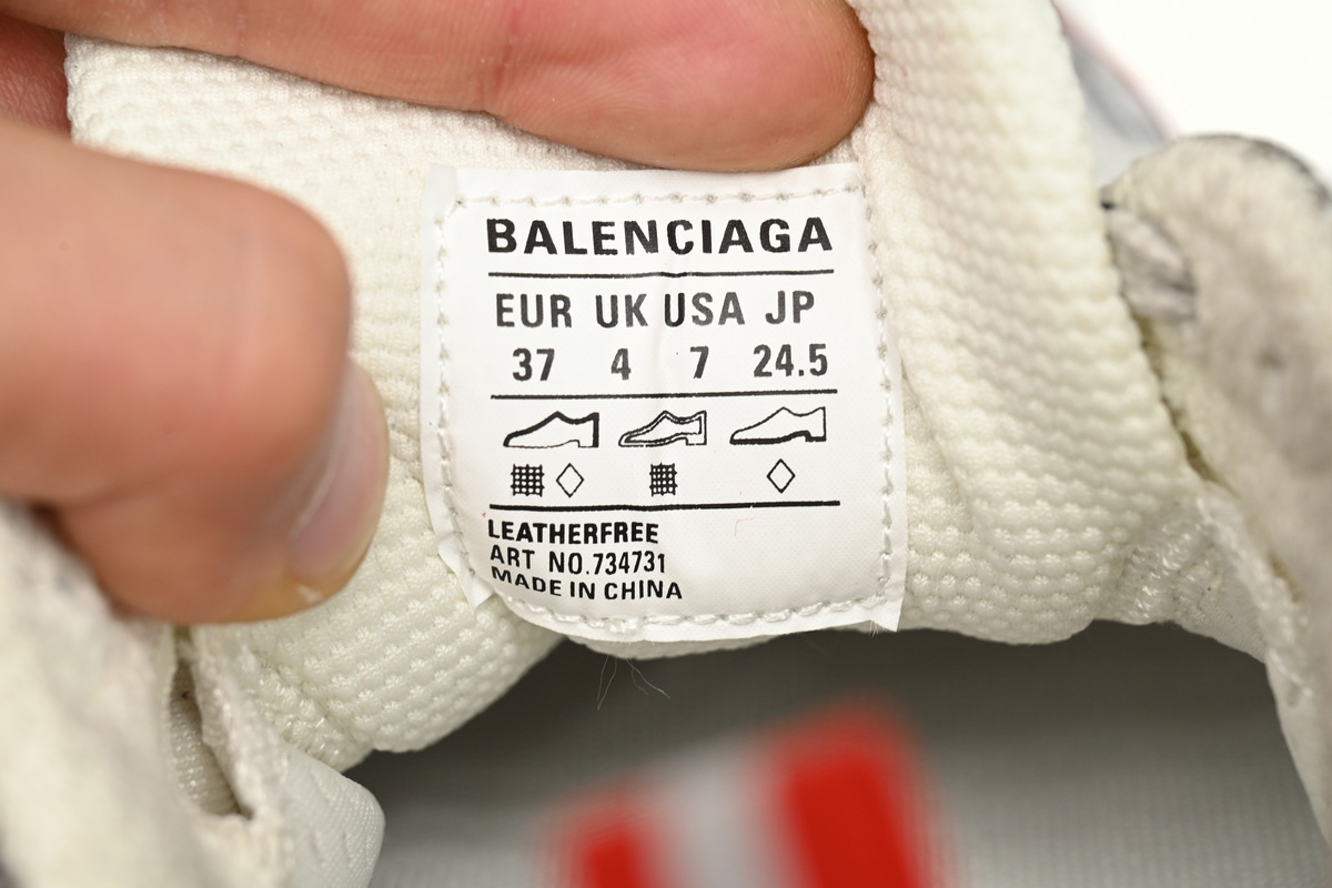 Balenciaga 3XL Sneaker White Red 734734 W3XL2 9060
