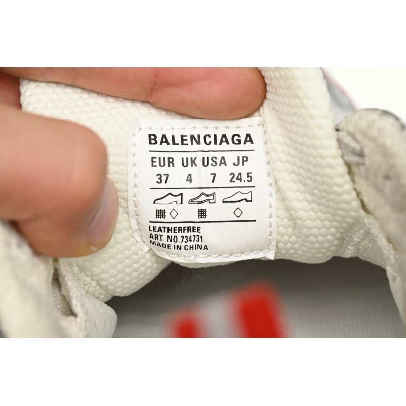 Balenciaga 3XL Sneaker White Red 734734 W3XL2 9060