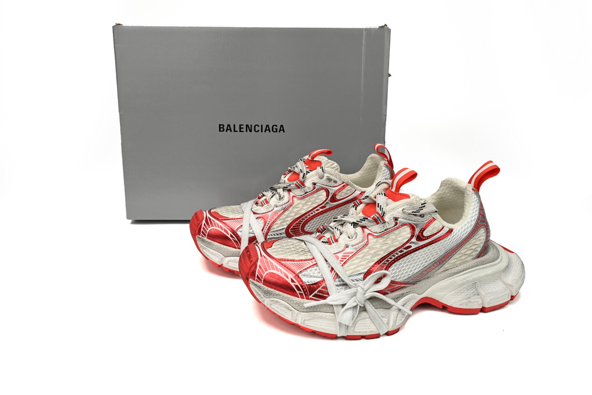 Balenciaga 3XL Sneaker White Red 734734 W3XL2 9060