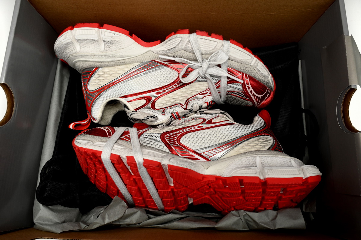 Balenciaga 3XL Sneaker White Red 734734 W3XL2 9060