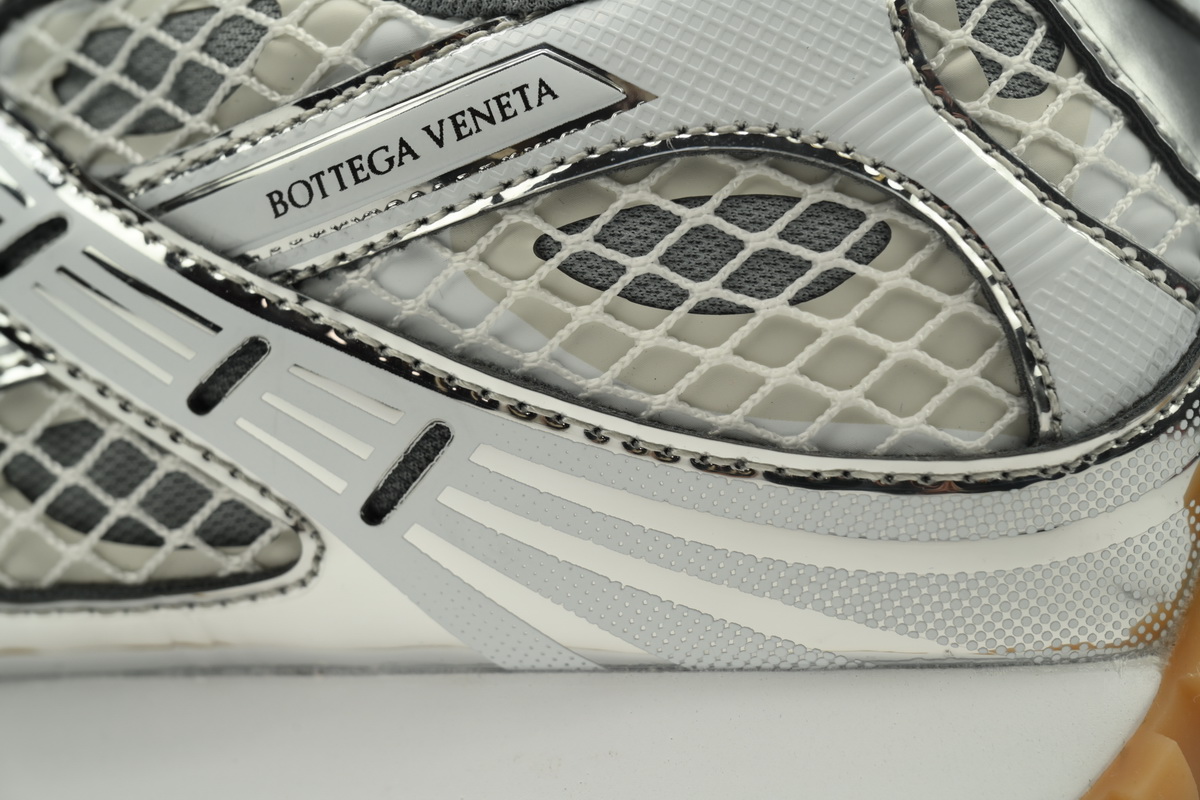 【Top PK Version】Bottega Veneta Orbit Silver White