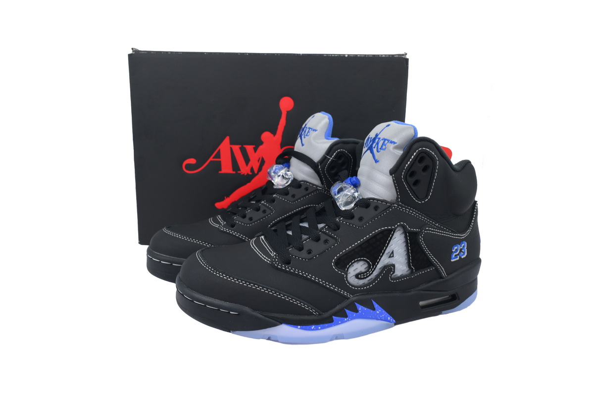 PK God Batch Air Jordan 5 Retro x Awake NY 'Black Racer Blue' DV4982-004