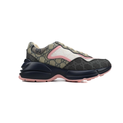 Gucci Rhyton Sneaker Beige Blue Monogram 692902 UIQ30 1061 02