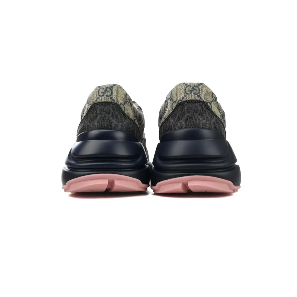 Gucci Rhyton Sneaker Beige Blue Monogram 692902 UIQ30 1061