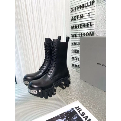 Balenciaga Bulldozer Platform Boots Black 1081 02