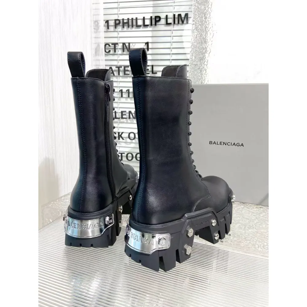 Balenciaga Bulldozer Platform Boots Black 1081