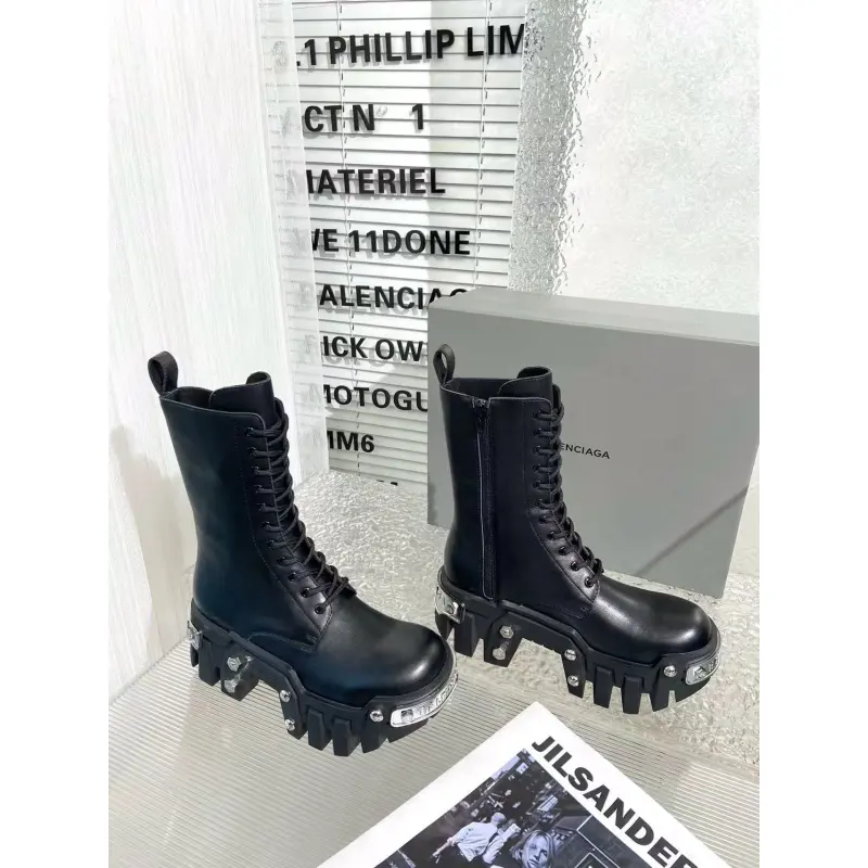Balenciaga Bulldozer Platform Boots Black 1081