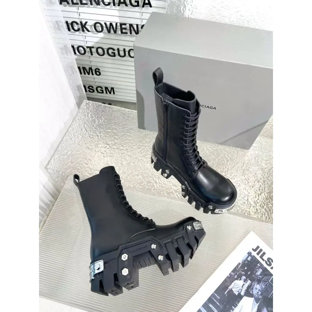Balenciaga Bulldozer Platform Boots Black 1081