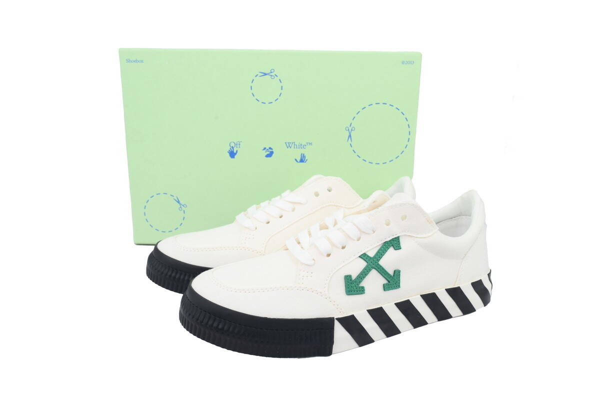 PK God Batch Off-White Vulc Low 'White Green' OMIA085F22FAB0010155