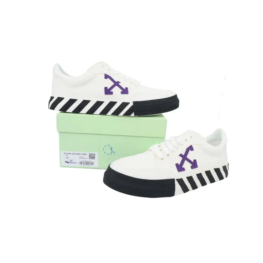 PK God Batch Off-White Vulc Low White Purple OMIA085R21FAB0010137