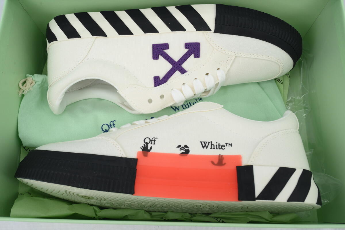 PK God Batch Off-White Vulc Low White Purple OMIA085R21FAB0010137