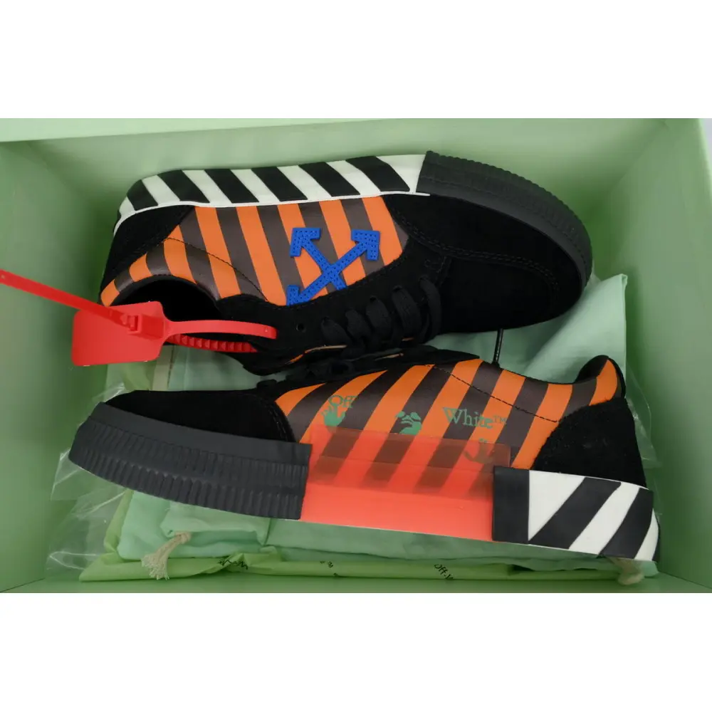 PK God Batch Off-White Vulc Sneaker 'Black Blue‘ OMIA085R20C210181930