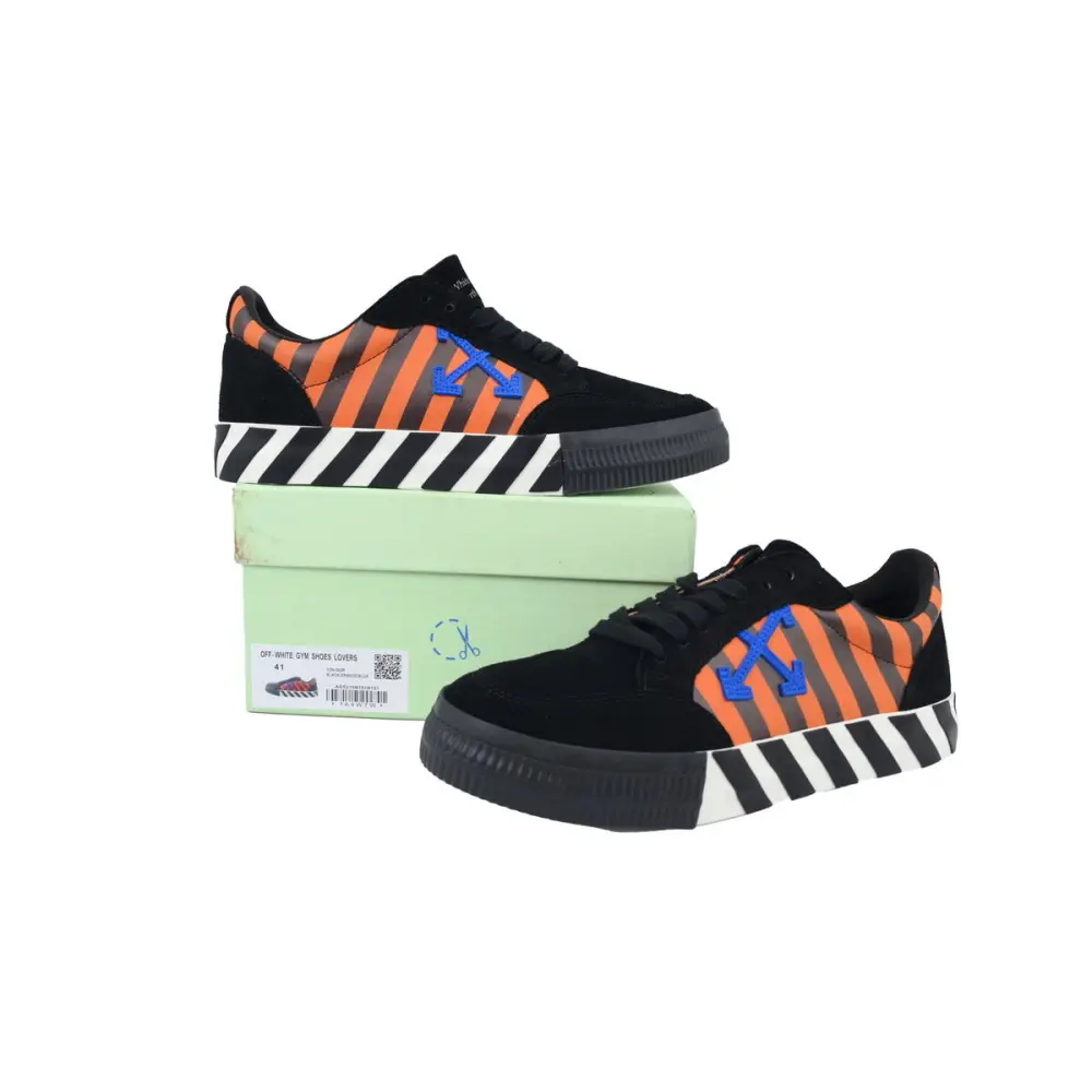PK God Batch Off-White Vulc Sneaker 'Black Blue‘ OMIA085R20C210181930