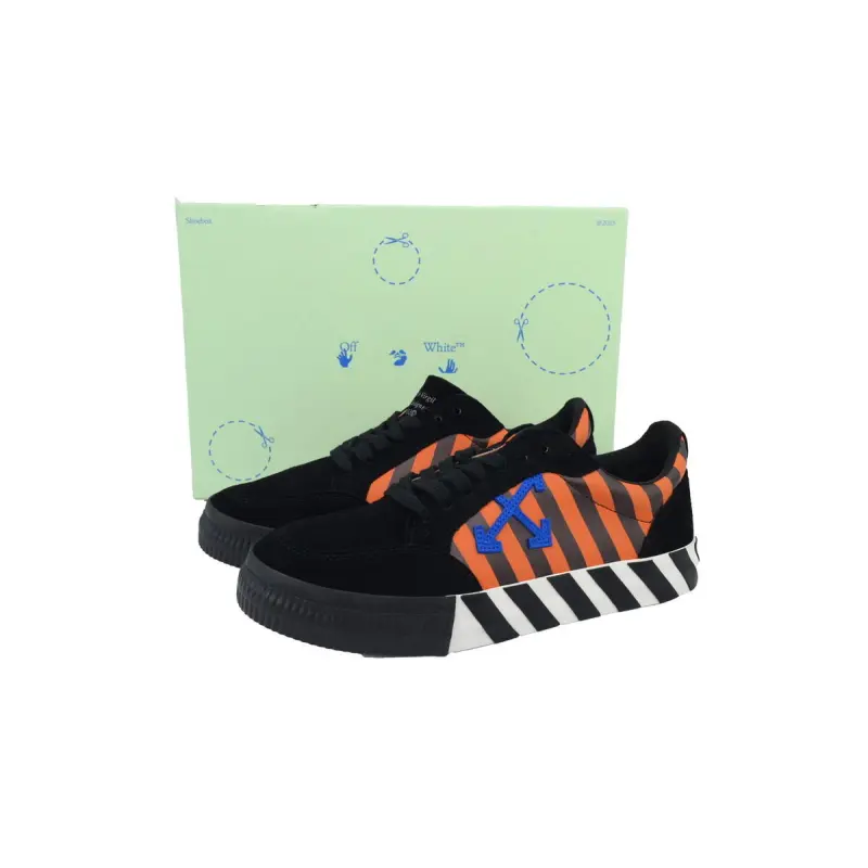 PK God Batch Off-White Vulc Sneaker 'Black Blue‘ OMIA085R20C210181930