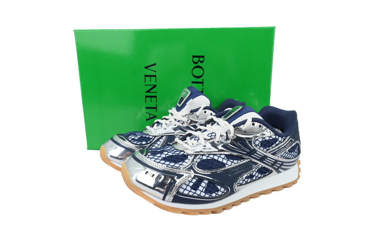 Bottega Veneta Orbit Deep Blue Silver