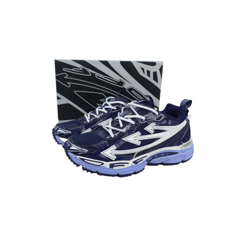Off White Be Right Back Sneakers Navy Blue OIIA295C99 FAB00 24642