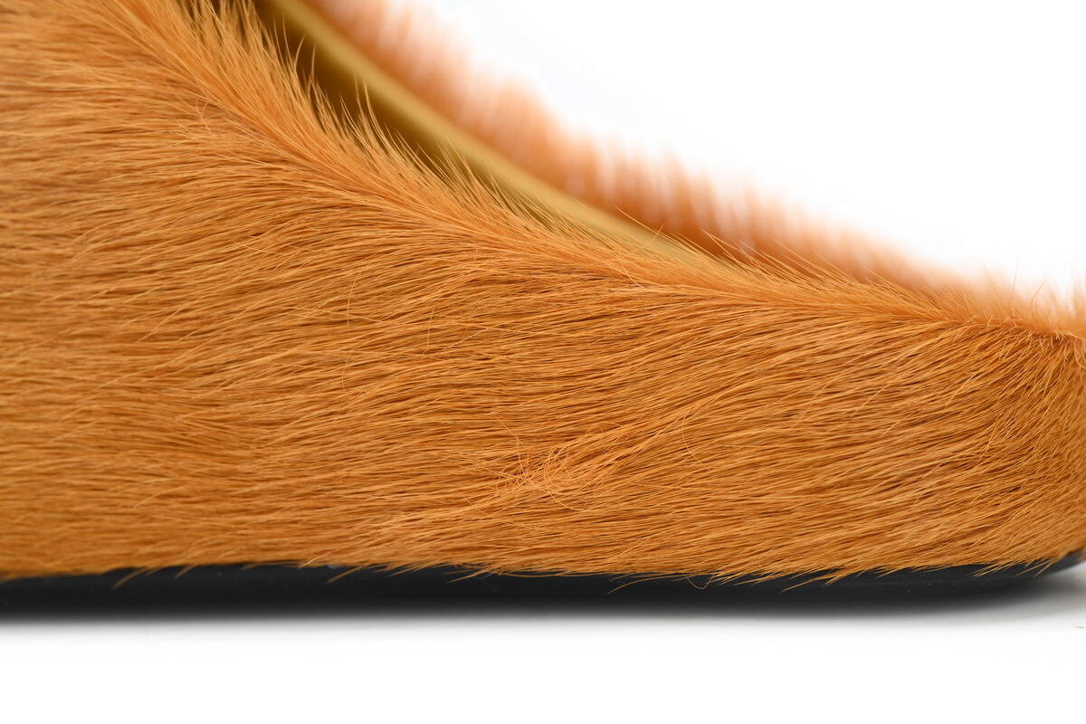  Marni Long-hair Calfskin Fussbett Sabot Earthy Yellow