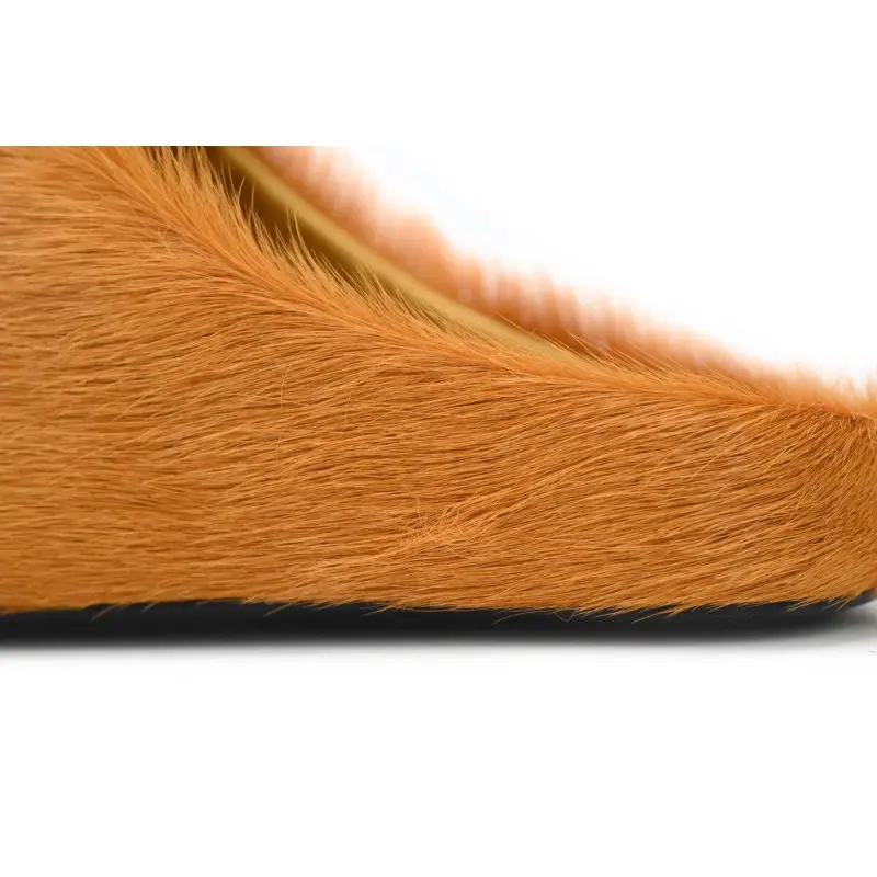  Marni Long-hair Calfskin Fussbett Sabot Earthy Yellow