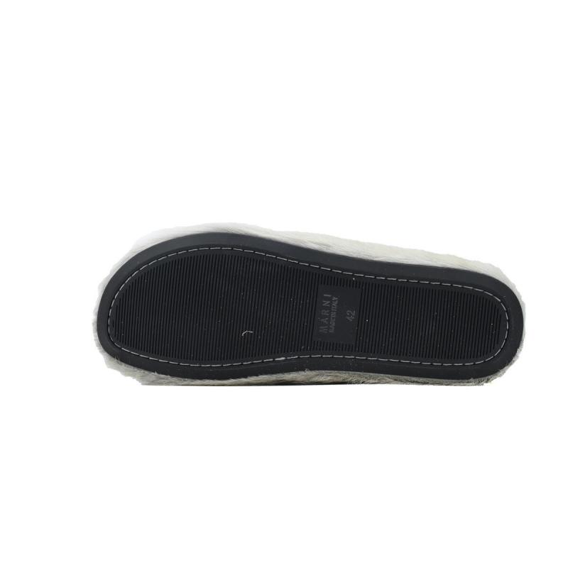  Marni Long-hair Calfskin Fussbett Sabot Grey SBMR000600P412200N15