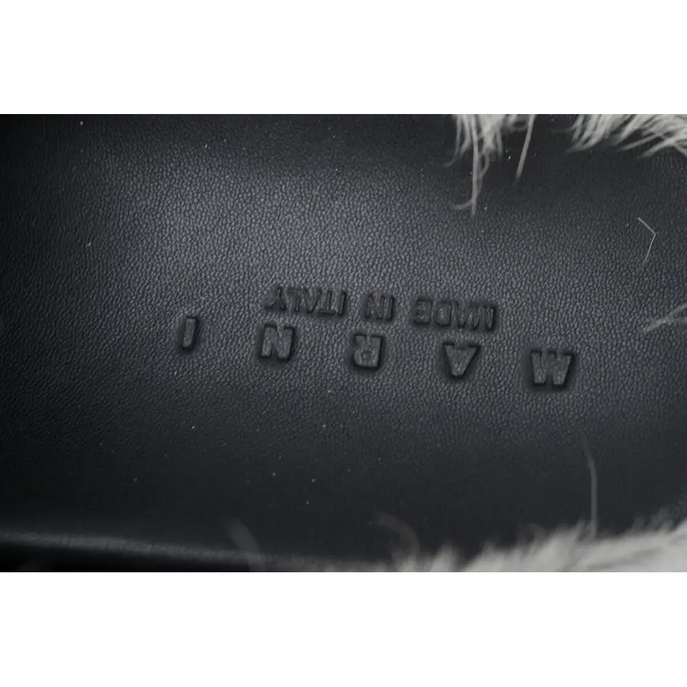  Marni Long-hair Calfskin Fussbett Sabot Grey SBMR000600P412200N15