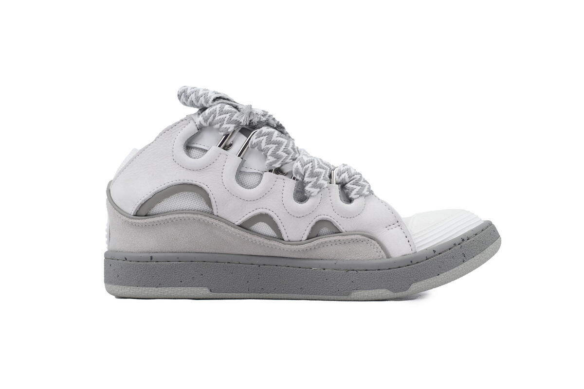 Lanvin Curb Sneaker White Grey Pale FW SKDK02 DOTS P23