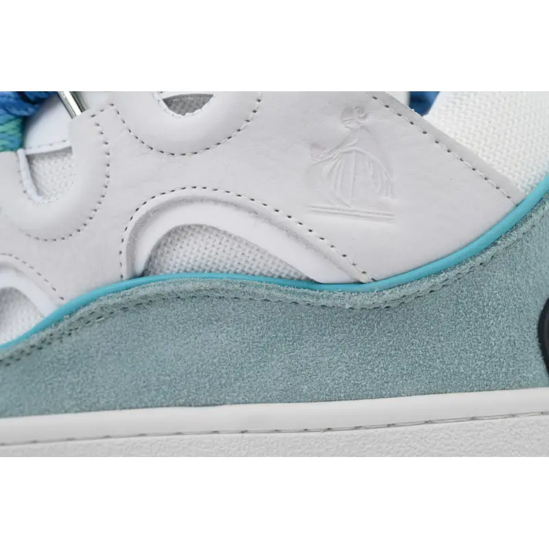 Lanvin Curb Sneakers White Blue FW SKDK02 DRAG H220040
