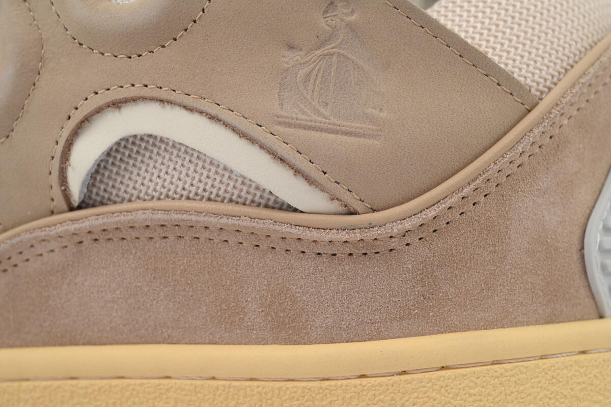 Lanvin Leather Curb White Brown