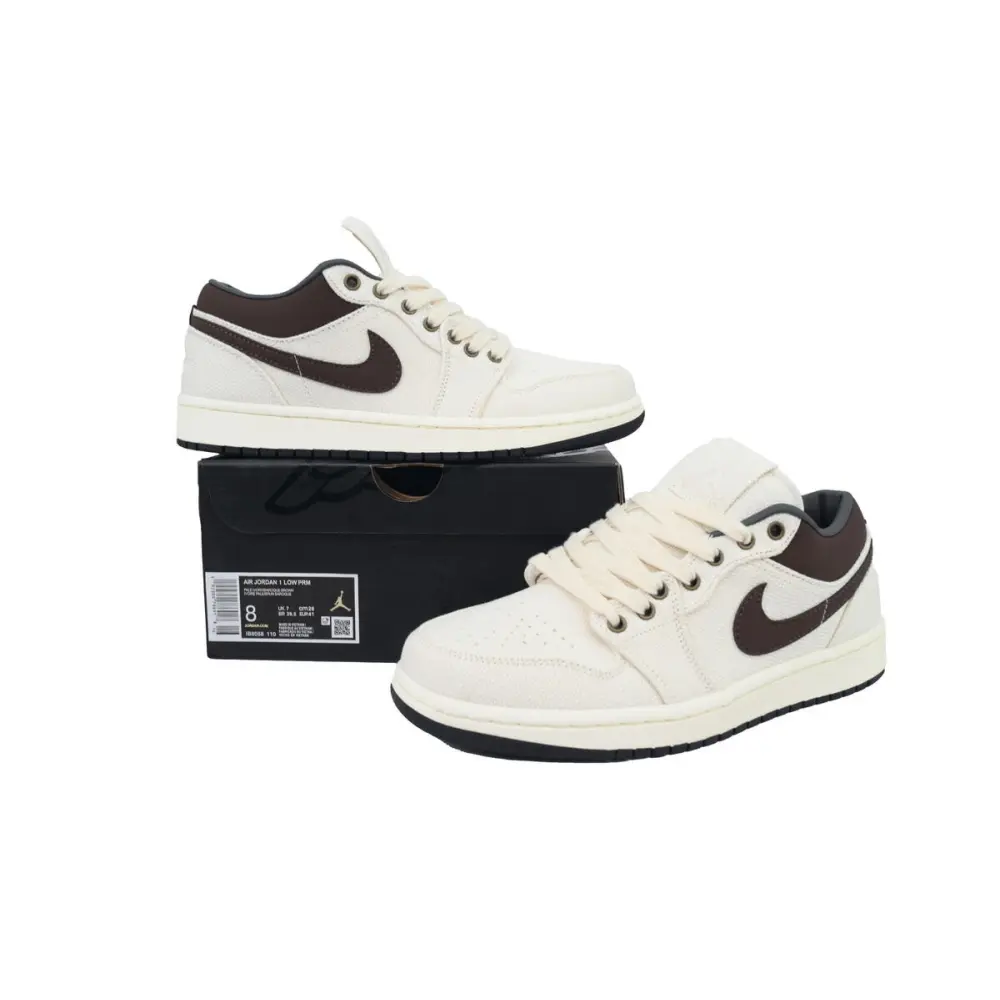 LJR Batch Air Jordan 1 Low Premium 'Ivory Baroque Brown' IB8058-110