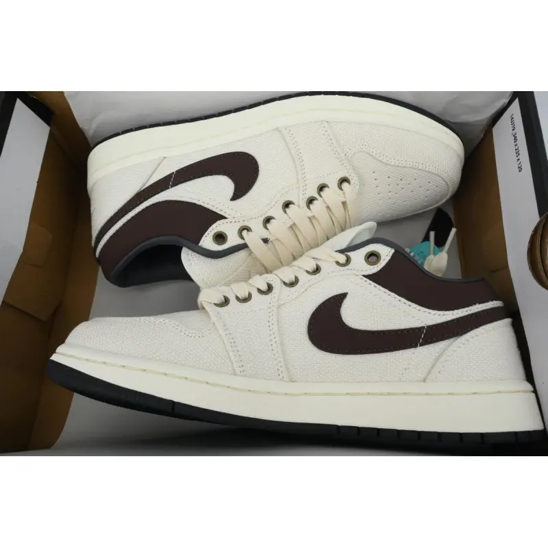 LJR Batch Air Jordan 1 Low Premium 'Ivory Baroque Brown' IB8058-110